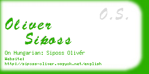 oliver siposs business card